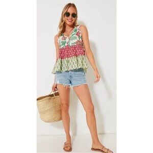 *NWT* Tuckernuck Salty Paloma Blockprint top in Watermelon Bloom - size M